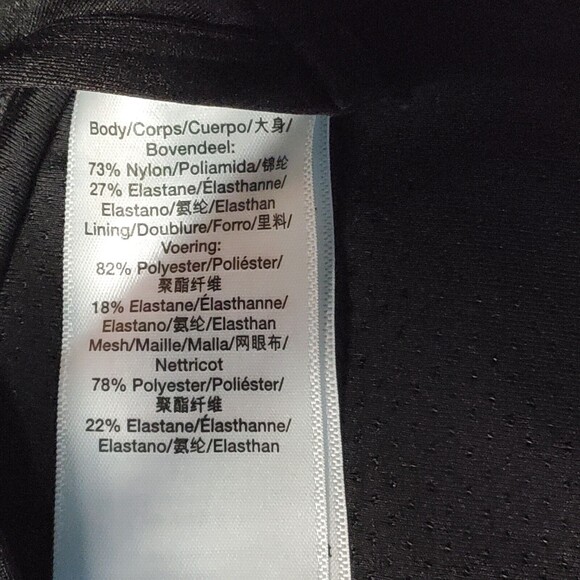 DKNY Swoop Neck Althletic Sports Bra - Black Model# 170/96A - Picture 7 of 8